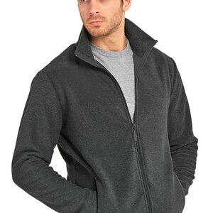 Knocker Men's Polar Fleece Full Zip Sweater PF2000 Charcoal